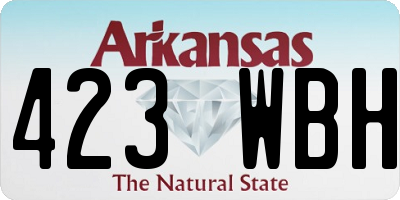 AR license plate 423WBH