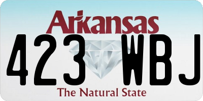 AR license plate 423WBJ