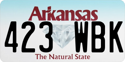 AR license plate 423WBK