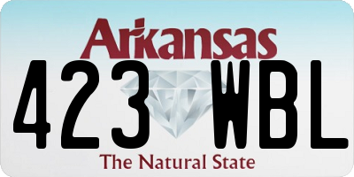 AR license plate 423WBL
