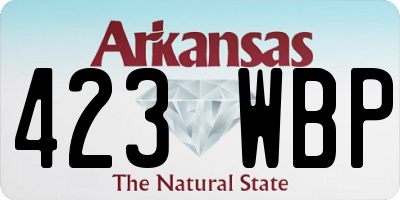 AR license plate 423WBP
