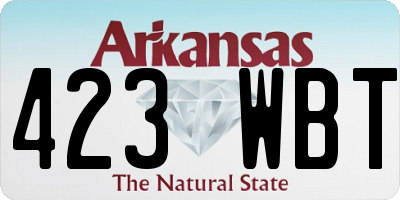 AR license plate 423WBT