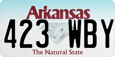 AR license plate 423WBY