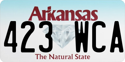 AR license plate 423WCA