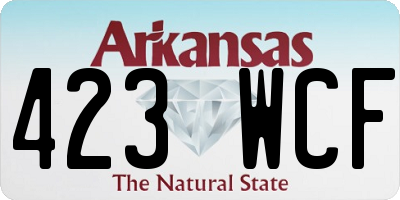 AR license plate 423WCF