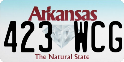 AR license plate 423WCG
