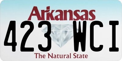 AR license plate 423WCI