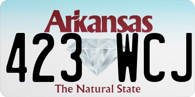 AR license plate 423WCJ