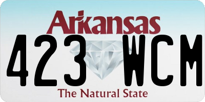 AR license plate 423WCM