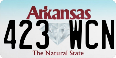 AR license plate 423WCN