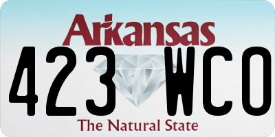AR license plate 423WCO