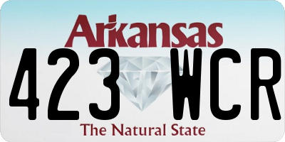 AR license plate 423WCR