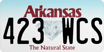 AR license plate 423WCS