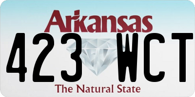 AR license plate 423WCT