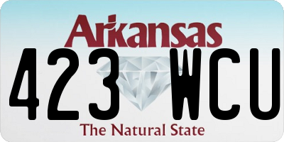AR license plate 423WCU