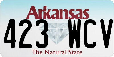 AR license plate 423WCV