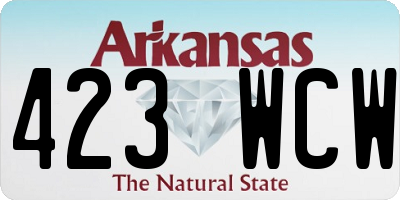 AR license plate 423WCW