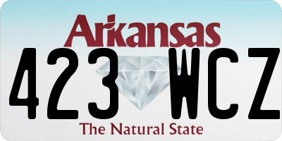 AR license plate 423WCZ