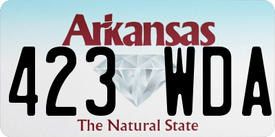 AR license plate 423WDA