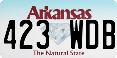 AR license plate 423WDB