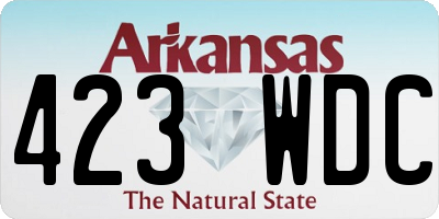 AR license plate 423WDC