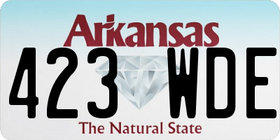 AR license plate 423WDE
