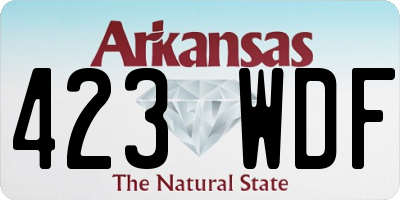 AR license plate 423WDF