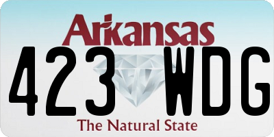 AR license plate 423WDG