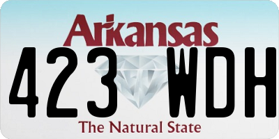 AR license plate 423WDH