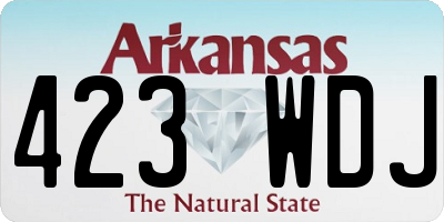 AR license plate 423WDJ