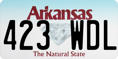 AR license plate 423WDL