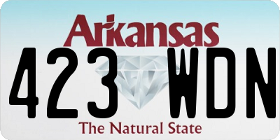 AR license plate 423WDN