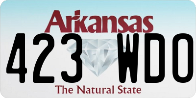 AR license plate 423WDO