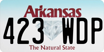 AR license plate 423WDP