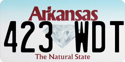 AR license plate 423WDT