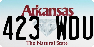 AR license plate 423WDU