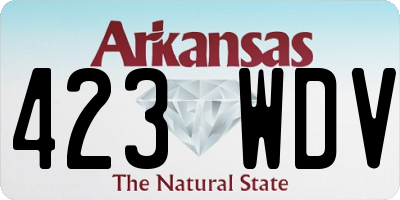 AR license plate 423WDV