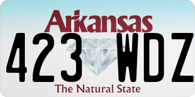 AR license plate 423WDZ
