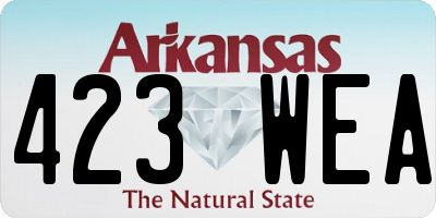 AR license plate 423WEA