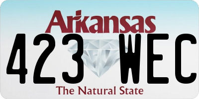 AR license plate 423WEC