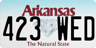 AR license plate 423WED