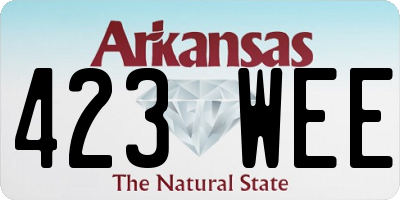 AR license plate 423WEE