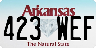 AR license plate 423WEF