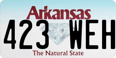 AR license plate 423WEH