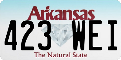 AR license plate 423WEI
