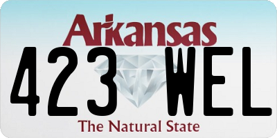 AR license plate 423WEL