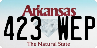 AR license plate 423WEP