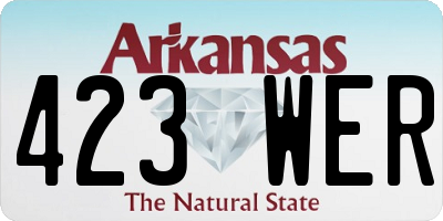 AR license plate 423WER