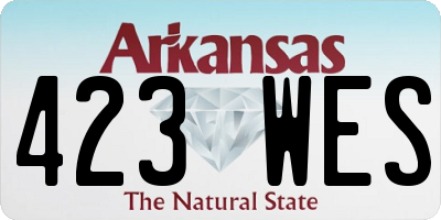 AR license plate 423WES