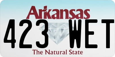 AR license plate 423WET